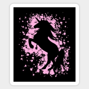 Rearing Pink Unicorn Silhouette Magnet